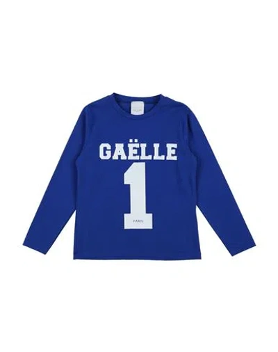 Gaelle Paris Babies' Gaëlle Paris Toddler Girl T-shirt Blue Size 6 Cotton, Elastane
