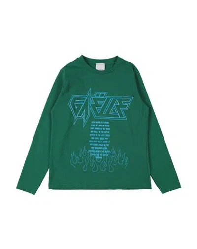 Gaelle Paris Babies' Gaëlle Paris Toddler Girl T-shirt Emerald Green Size 6 Cotton, Elastane