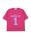 Gaelle Paris Babies' Gaëlle Paris Toddler Girl T-shirt Fuchsia Size 6 Cotton, Elastane In Pink