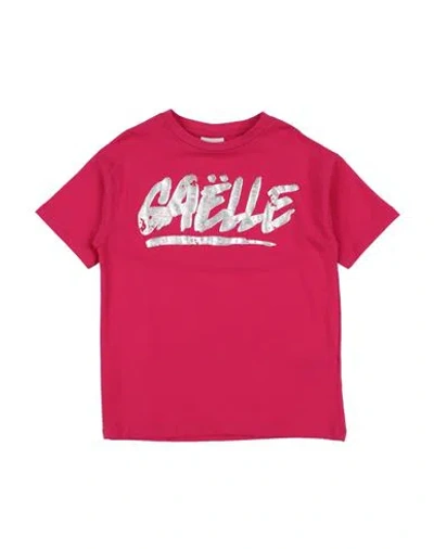 Gaelle Paris Babies' Gaëlle Paris Toddler Girl T-shirt Fuchsia Size 6 Cotton, Elastane In Pink