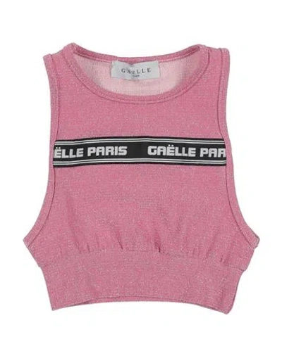 Gaelle Paris Babies' Gaëlle Paris Toddler Girl T-shirt Fuchsia Size 6 Viscose, Polyester, Polyamide, Elastane In Pink