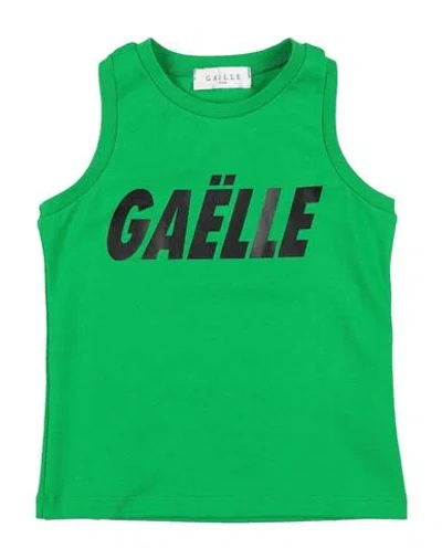 Gaelle Paris Babies' Gaëlle Paris Toddler Girl T-shirt Green Size 4 Cotton, Elastane