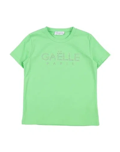 Gaelle Paris Babies' Gaëlle Paris Toddler Girl T-shirt Light Green Size 6 Cotton, Elastane