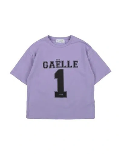 Gaelle Paris Babies' Gaëlle Paris Toddler Girl T-shirt Lilac Size 6 Cotton, Elastane In Purple