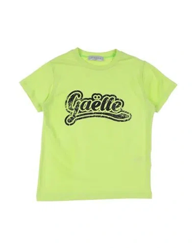 Gaelle Paris Babies' Gaëlle Paris Toddler Girl T-shirt Lime Green Size 4 Cotton, Elastane
