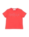 Gaelle Paris Babies' Gaëlle Paris Toddler Girl T-shirt Orange Size 4 Cotton, Elastane