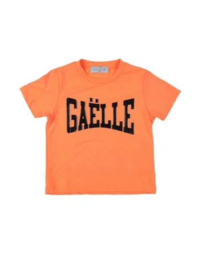 Gaelle Paris Babies' Gaëlle Paris Toddler Girl T-shirt Orange Size 6 Cotton, Elastane