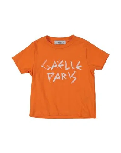 Gaelle Paris Babies' Gaëlle Paris Toddler Girl T-shirt Orange Size 6 Cotton, Elastane