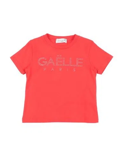 Gaelle Paris Babies' Gaëlle Paris Toddler Girl T-shirt Red Size 4 Cotton, Elastane