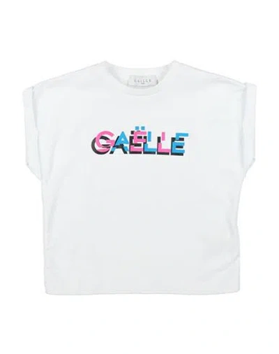 Gaelle Paris Babies' Gaëlle Paris Toddler Girl T-shirt White Size 4 Cotton, Elastane