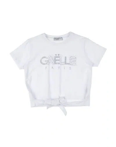 Gaelle Paris Babies' Gaëlle Paris Toddler Girl T-shirt White Size 4 Cotton, Elastane