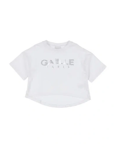 Gaelle Paris Babies' Gaëlle Paris Toddler Girl T-shirt White Size 4 Cotton, Elastane