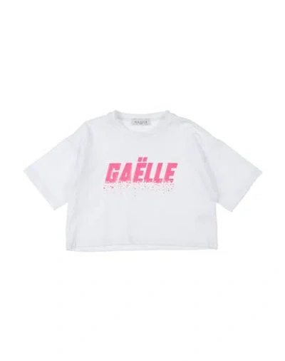 Gaelle Paris Babies' Gaëlle Paris Toddler Girl T-shirt White Size 6 Cotton, Elastane