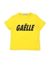 Gaelle Paris Babies' Gaëlle Paris Toddler Girl T-shirt Yellow Size 6 Cotton, Elastane