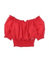 Gaelle Paris Babies' Gaëlle Paris Toddler Girl Top Red Size 6 Cotton, Nylon, Elastane