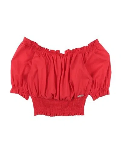 Gaelle Paris Babies' Gaëlle Paris Toddler Girl Top Red Size 6 Cotton, Nylon, Elastane