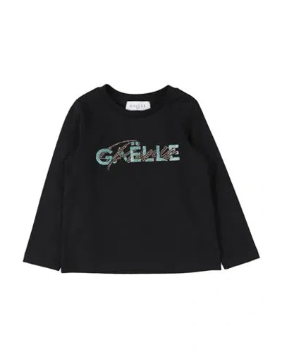 Gaelle Paris Babies' Gaëlle Paris Toddler Girl T-shirt Black Size 4 Cotton, Elastane