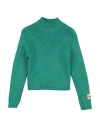 Gaelle Paris Babies' Gaëlle Paris Toddler Girl Turtleneck Green Size 6 Acrylic, Wool, Alpaca Wool, Viscose