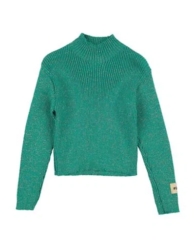 Gaelle Paris Babies' Gaëlle Paris Toddler Girl Turtleneck Green Size 6 Acrylic, Wool, Alpaca Wool, Viscose