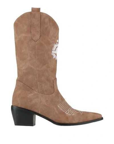 Gaelle Paris Gaëlle Paris Woman Ankle Boots Brown Size 7 Textile Fibers