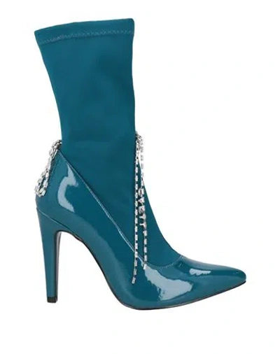 Gaelle Paris Gaëlle Paris Woman Ankle Boots Deep Teal Size 7 Textile Fibers In Green