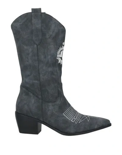 Gaelle Paris Gaëlle Paris Woman Ankle Boots Grey Size 7 Textile Fibers