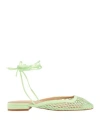 Gaelle Paris Gaëlle Paris Woman Ballet Flats Light Green Size 7 Textile Fibers