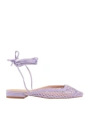 Gaelle Paris Gaëlle Paris Woman Ballet Flats Lilac Size 8 Textile Fibers In Purple