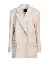 Gaelle Paris Gaëlle Paris Woman Blazer Beige Size 6 Polyester, Rayon, Elastane In Sand
