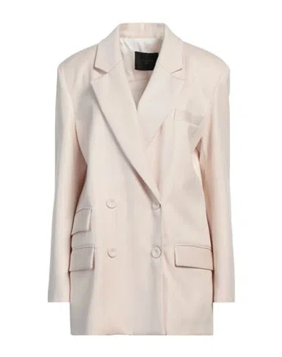 Gaelle Paris Gaëlle Paris Woman Blazer Beige Size 6 Polyester, Rayon, Elastane In Sand