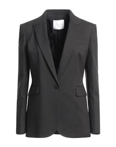 Gaelle Paris Gaëlle Paris Woman Blazer Black Size 10 Cotton, Nylon, Lycra