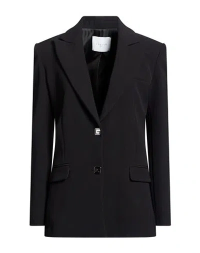 Gaelle Paris Gaëlle Paris Woman Blazer Black Size 10 Polyester, Elastane