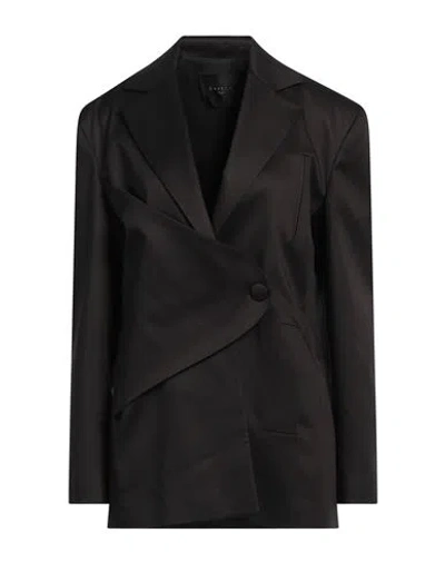 Gaelle Paris Gaëlle Paris Woman Blazer Black Size 4 Cotton, Viscose, Elastane