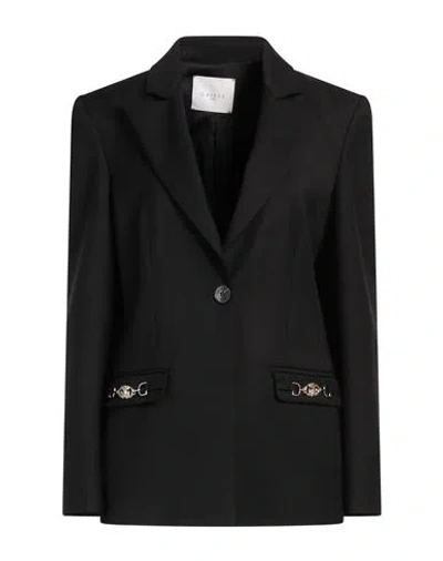 Gaelle Paris Gaëlle Paris Woman Blazer Black Size 4 Polyester, Viscose, Elastane
