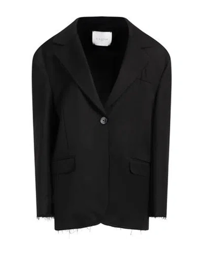 Gaelle Paris Gaëlle Paris Woman Blazer Black Size 4 Polyester, Viscose, Elastane