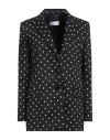 Gaelle Paris Gaëlle Paris Woman Blazer Black Size 6 Cotton, Elastane In Black