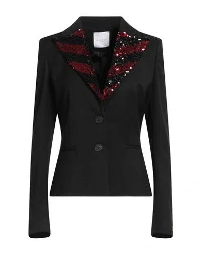 Gaelle Paris Gaëlle Paris Woman Blazer Black Size 6 Polyester, Viscose, Elastane