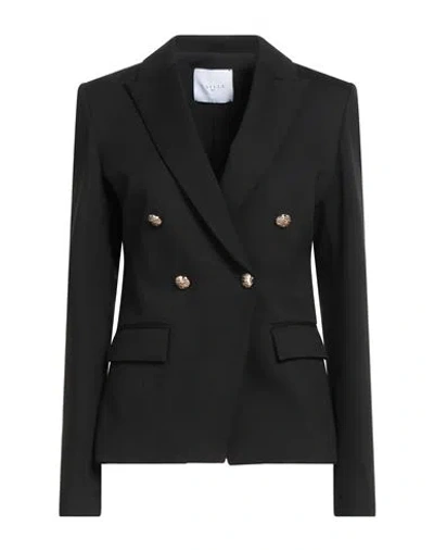 Gaelle Paris Gaëlle Paris Woman Blazer Black Size 6 Viscose, Polyamide, Elastane