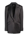 Gaelle Paris Gaëlle Paris Woman Blazer Black Size 8 Polyester, Elastane In Black