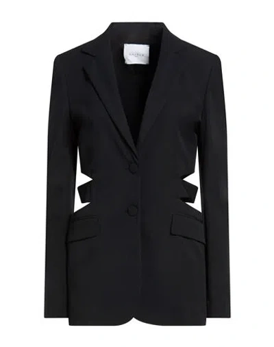 Gaelle Paris Gaëlle Paris Woman Blazer Black Size 8 Polyester, Elastane