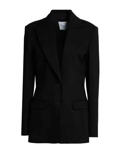 Gaelle Paris Gaëlle Paris Woman Blazer Black Size 8 Rayon, Polyamide, Elastane