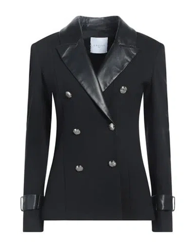 Gaelle Paris Gaëlle Paris Woman Blazer Black Size 10 Viscose, Polyamide, Elastane, Polyurethane