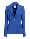 Gaelle Paris Gaëlle Paris Woman Blazer Bright Blue Size 10 Polyester, Elastane