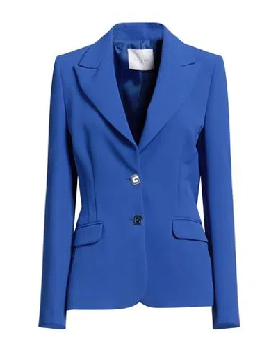 Gaelle Paris Gaëlle Paris Woman Blazer Bright Blue Size 6 Polyester, Elastane