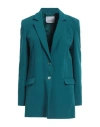 Gaelle Paris Gaëlle Paris Woman Blazer Deep Teal Size 8 Polyester, Elastane In Green