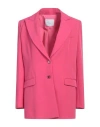 Gaelle Paris Gaëlle Paris Woman Blazer Fuchsia Size 6 Polyester, Elastane In Pink