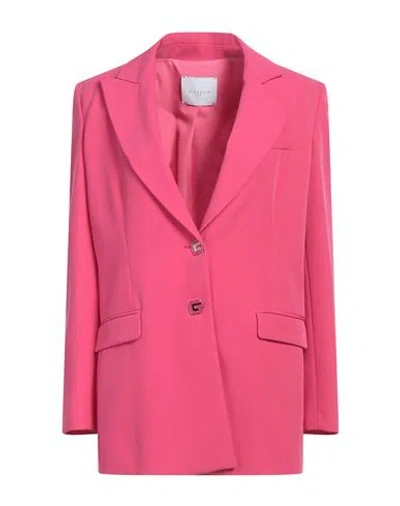 GAELLE PARIS GAËLLE PARIS WOMAN BLAZER FUCHSIA SIZE 4 POLYESTER, ELASTANE