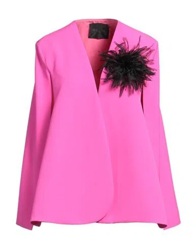 Gaelle Paris Gaëlle Paris Woman Blazer Fuchsia Size 6 Polyester, Elastane In Pink
