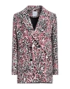 Gaelle Paris Gaëlle Paris Woman Blazer Garnet Size 8 Polyester, Elastane In Red