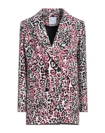 Gaelle Paris Gaëlle Paris Woman Blazer Garnet Size 8 Polyester, Elastane In Red